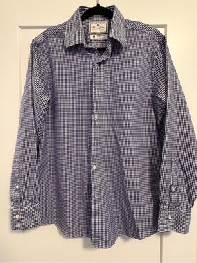 Brooks Brothers Blue & White Gingham Dress Shirt
